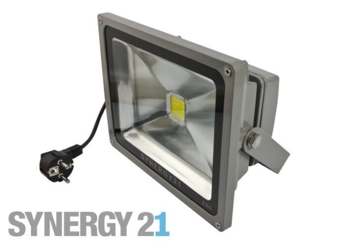 Synergy 21 LED Spot Outdoor Baustrahler 50W schwarzes Gehäuse - warmweiß V2