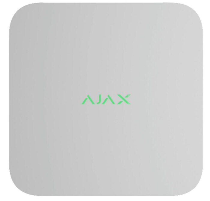 AJAX | 8 Kanal NVR IP Rekorder | 4K | Alarmverifizierung | Bewegungserkennung | H.265 | ONVIF | Weiß