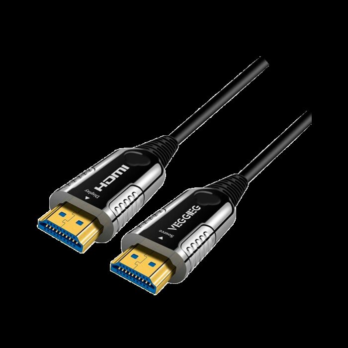 HDMI-Glasfaserkabel - HDMI Typ A Stecker - Unterstützt 4K@60 Hz - 50 m - Kabel ist nicht umkehrbar - Farbe schwarz