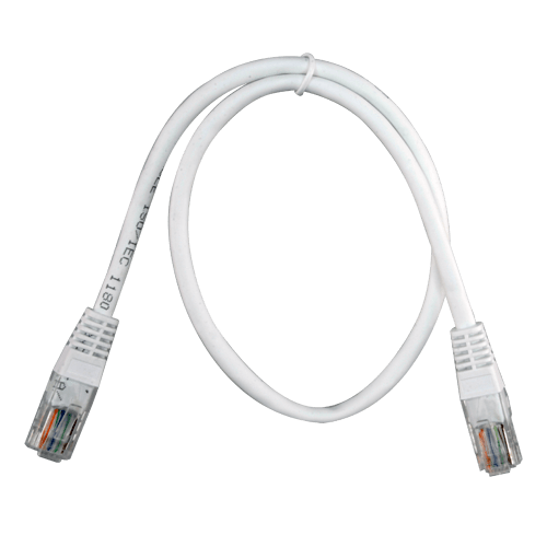 UTP Kabel - Ethernet - Verbinder RJ45 - Kategorie 5E - 0.5 m - Weiße Farbe