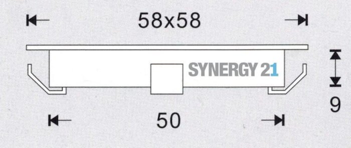 Synergy 21 Bodeneinbaustrahler ARGOS quadratisch IP54 cw