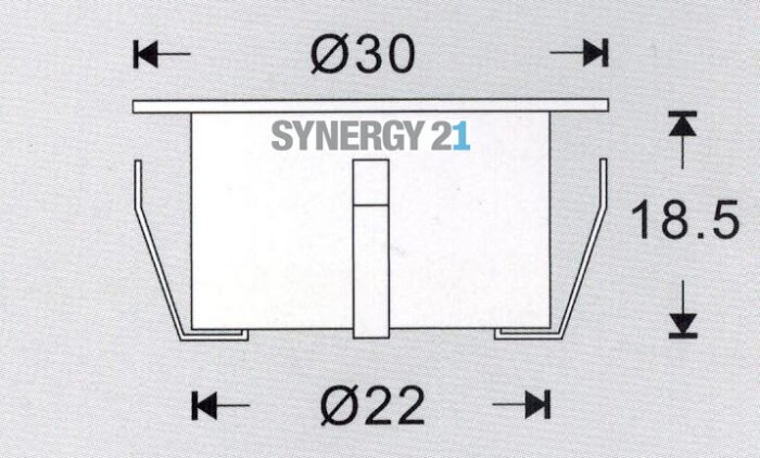 Synergy 21 Bodeneinbaustrahler ARGOS rund mini IP54 cw