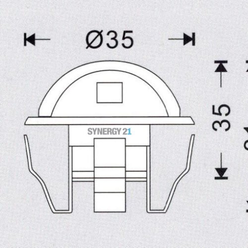 Synergy 21 LED Bodeneinbaustrahler ARGOS rund minimax IP65 cw 90°