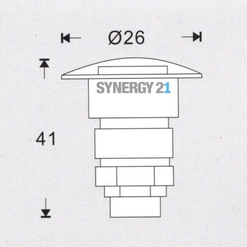 Synergy 21 LED Bodeneinbaustrahler ARGOS rund in-G IP65 ww 90°