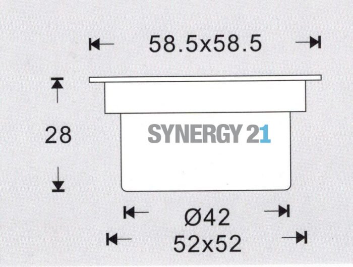 Synergy 21 Bodeneinbaustrahler ARGOS quadratisch in-G IP67 cw