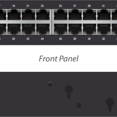 Ubiquiti EdgeSwitch 48 / Lite / 48 Gigabit RJ45 Ports / 2 SFP+ Ports / 2 SFP Ports / 1 Serial Port / ES-48-Lite