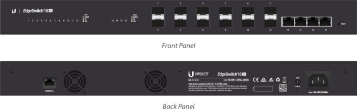 Ubiquiti EdgeSwitch 16 / 12 SFP+ Ports / 4 RJ45-10G / ES-16-XG