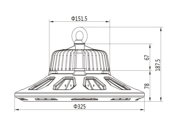 Synergy 21 LED Spot Pendelleuchte UFO 150W für Industrie/Lag - Image 6