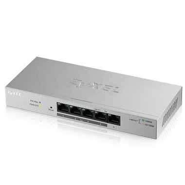 Zyxel Switch smart managed Layer2 5 Port &bull 5x 1 GbE &bull Desktop &bull Lüfterlos &bull GS1200-5