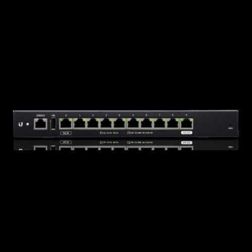 Ubiquiti EdgeSwitch 10 / 8 Gigabit RJ45 Ports / 2 SFP Ports / 1 POE Passthrough / ES-10X