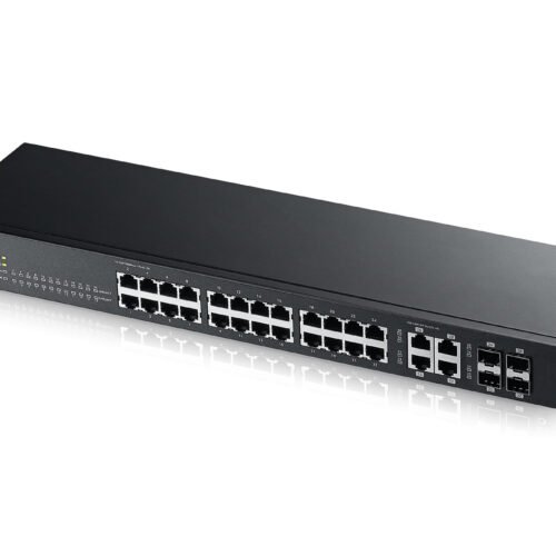 Zyxel Switch smart managed Layer2 28 Port &bull 24x 1 GbE &bull 4x 1 Gb Combo &bull 19" &bull Lüfterlos &bull NebulaFlex &bull G