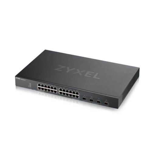 Zyxel Switch smart managed Layer2 28 Port &bull 24x 1 GbE &bull PoE Budget 375 Watt &bull 24x PoE at &bull 4x SFP+ &bull 19" &bu