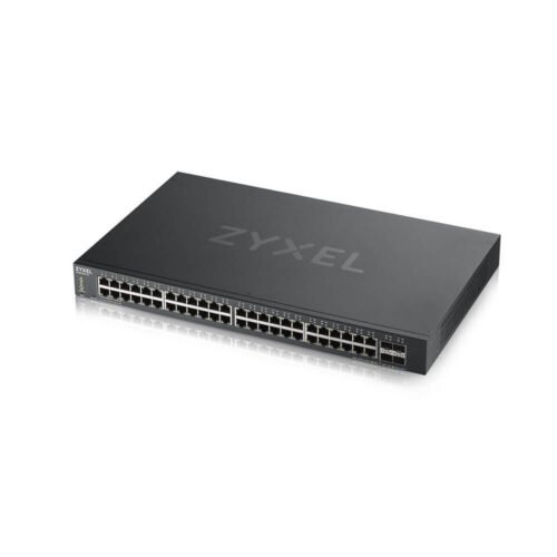 Zyxel Switch smart managed Layer2 52 Port &bull 48x 1 GbE &bull PoE Budget 375 Watt &bull 48x PoE at &bull 4x SFP+ &bull 19" &bu