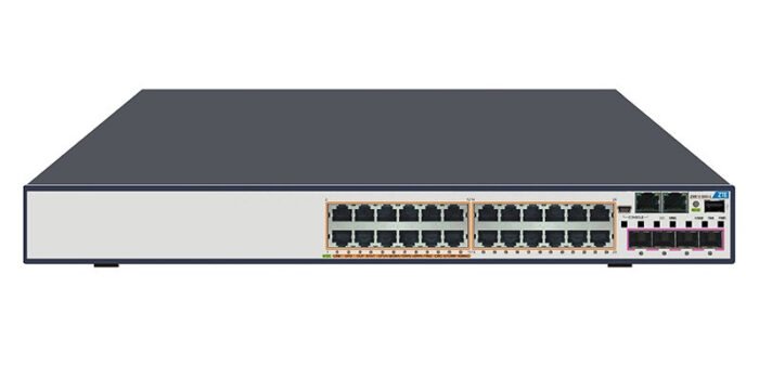 ZTE Switch Stackable Layer 3 PoE 24x Gigabit RJ45 + 4x Combo 1GB SFP/10GB SFP+ slot und 2x Netzteil  720 Watt