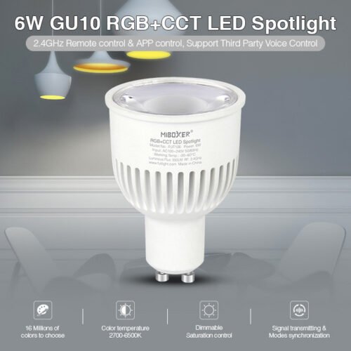 Synergy 21 LED Retrofit GU10 6W RGB-WW (RGB-CCT) Spot *Milight/Miboxer*