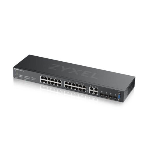 Zyxel Switch full managed Layer2+ 28 Port &bull 24x 1 GbE &bull 4x 1 Gb Combo &bull 19" &bull Lüfterlos &bull NebulaFlex Pro &bu