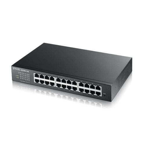 Zyxel Switch smart managed Layer2 24 Port &bull 24x 1 GbE &bull PoE Budget 130 Watt &bull 12x PoE at &bull 19" &bull GS1900-24EP