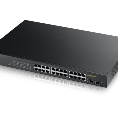 Zyxel Switch smart managed Layer2 26 Port &bull 24x 1 GbE &bull PoE Budget 170 Watt &bull 24x PoE at &bull 2x SFP &bull 19" &bul