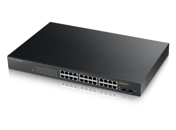 Zyxel Switch smart managed Layer2 26 Port &bull 24x 1 GbE &bull PoE Budget 170 Watt &bull 24x PoE at &bull 2x SFP &bull 19" &bul