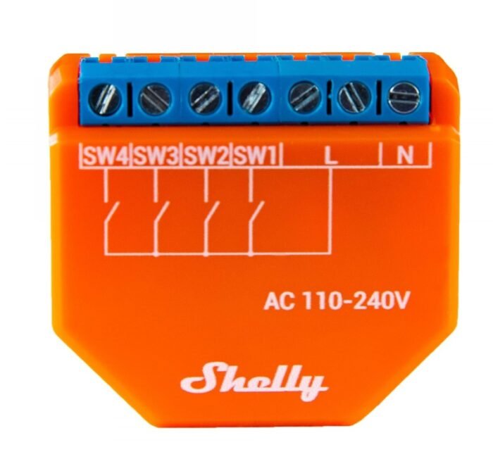 Shelly · Unterputz · "Plus i4" · Szenenaktivierer · WLAN · BT