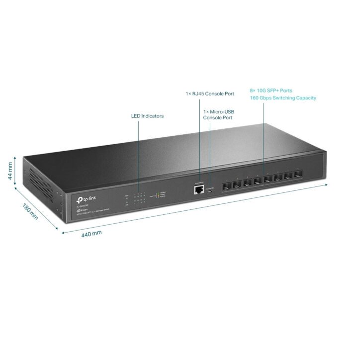 TP-Link - TL-SX3008F - JetStream? 8-Port 10G SFP+ L2 Managed Switch - SX3008F - Image 4