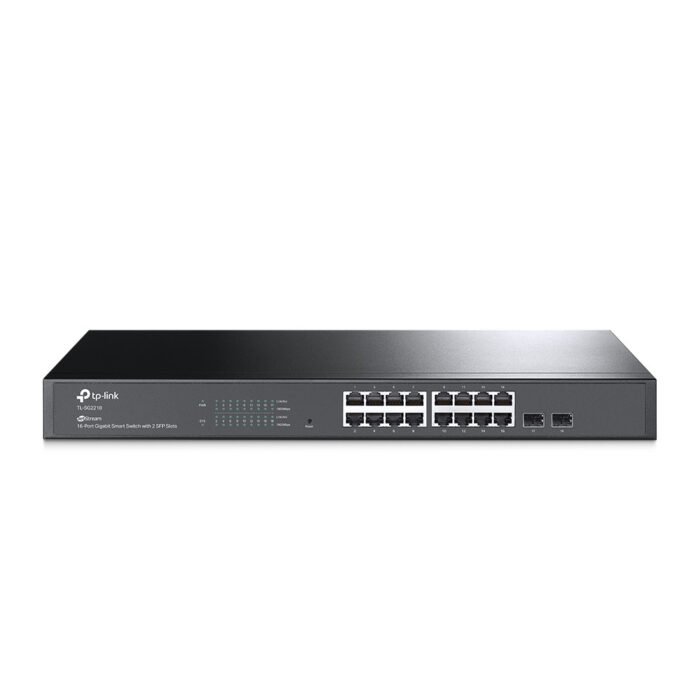 TP-Link Switch full managed Layer2 18 Port &bull 16x 1 GbE &bull 2x SFP &bull 19" &bull Lüfterlos