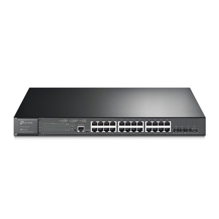 TP-Link Switch full managed Layer2+ 28 Port &bull 24x 1 GbE &bull 4x SFP+ &bull PoE Budget 384 Watt &bull 24x PoE at &bull 19? &