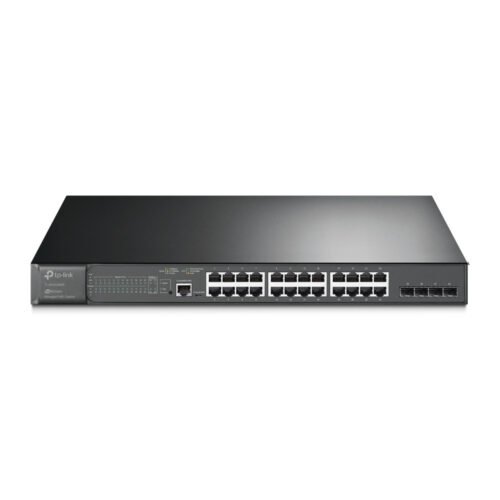 TP-Link Switch full managed Layer2+ 28 Port &bull 24x 1 GbE &bull 4x SFP &bull PoE Budget 384 Watt &bull 24x PoE at &bull 4x SFP