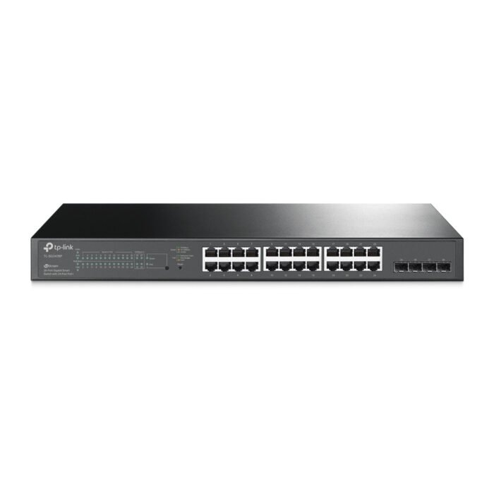 TP-Link Switch full managed Layer2+ 28 Port &bull 24x 1 GbE &bull 4x SFP &bull PoE Budget 192 Watt &bull 24x PoE at &bull 2x SFP