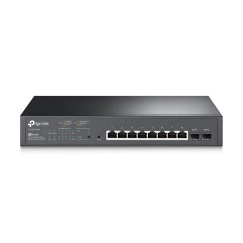 TP-Link Switch full managed Layer2 10 Port &bull 8x 1 GbE &bull PoE Budget 150 Watt &bull 8x PoE at &bull 2x SFP &bull 10? &bull