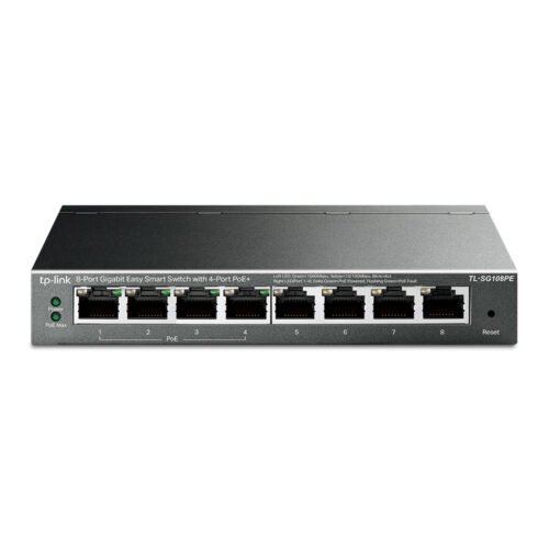 TP-Link - TL-SG108PE - 8-Port Gigabit Easy Smart Switch with 4-Port PoE+