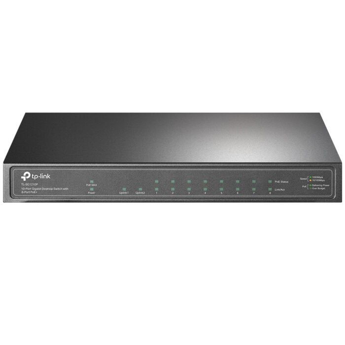 TP-Link - TL-SG1210P - 10-Port Gigabit Switch with 8-Port PoE+