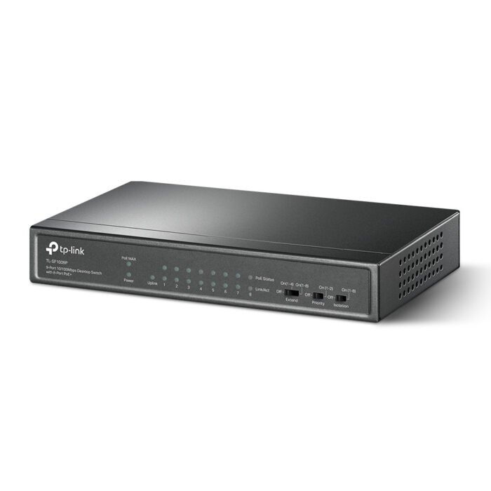 TP-Link - TL-SF1009P - 9-Port 10/100 Mbps Desktop Switch with 8-Port P - Image 3