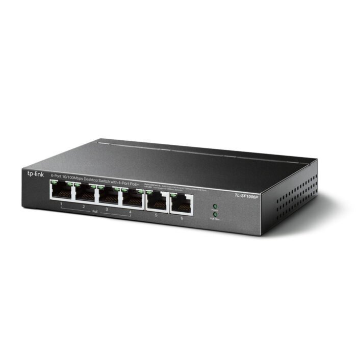 TP-Link - TL-SF1006P - 6-Port 10/100 Mbps Desktop Switch with 4-Port P - Image 3