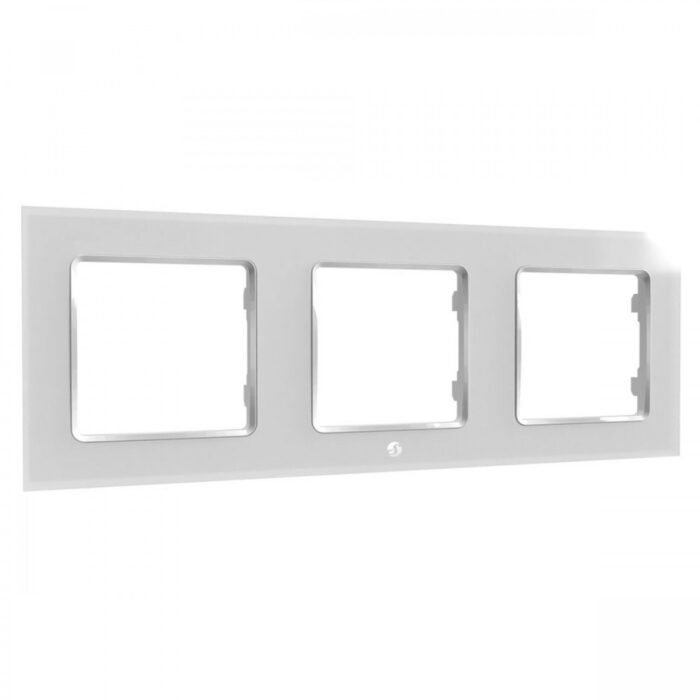 Shelly · Unterputz Zubehör · "Wall Frame 3" · Wandtaster Rahmen 3-fach · Weiß