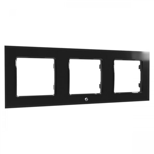 Shelly · Unterputz Zubehör · "Wall Frame 3" · Wandtaster Rahmen 3-fach · Schwarz