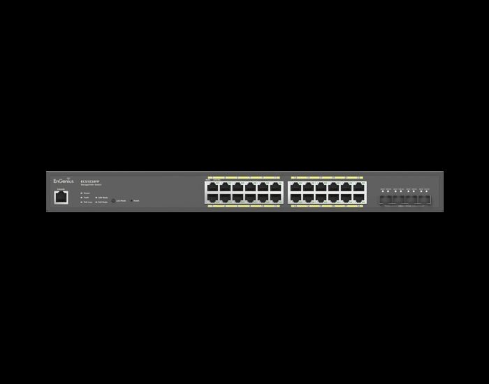 EnGenius Switch full managed Layer2+ 28 Port &bull 24x 1 GbE &bull PoE Budget 410W &bull 24x PoE at &bull 4x SFP+ &bull 19" &bul - Image 3