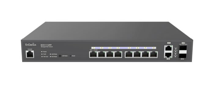 EnGenius Switch full managed Layer2+ 12 Port &bull 8x 1 GbE &bull PoE Budget 130W &bull 8x PoE at &bull 2x GbE, 2x SFP &bull 13" - Image 4