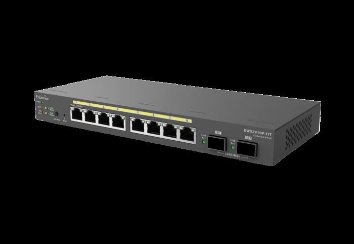 EnGenius Switch full managed Layer 2+ 10 Port &bull 8x 1 GbE &bull PoE Budget 55W &bull 8x PoE at &bull 2x SFP &bull Desktop-Swi - Image 3