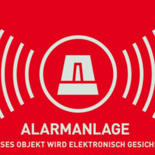 Warnaufkleber (UK) Alarm 74 x 52