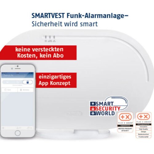 ABUS Smartvest Funk-Alarmanlage App gesteuert