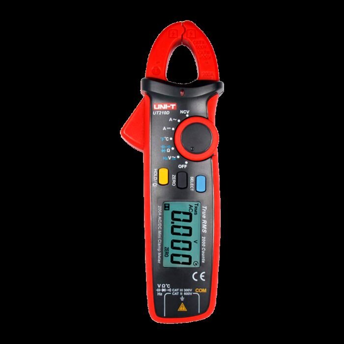 Mini-Zangenstrommesser - DC- und AC-Messung bis zu 600V und 200A - Misst Widerstand