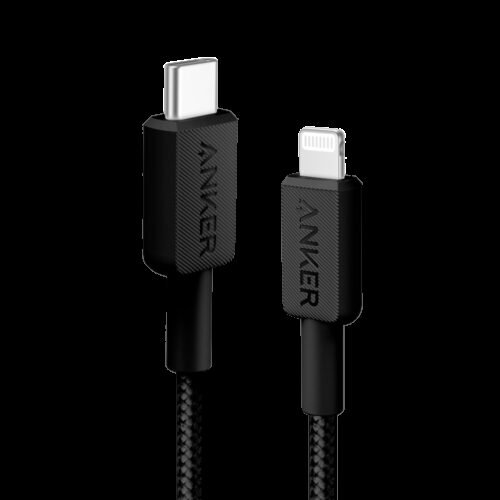 Anker - Kabel USB2.0 - Schnelles Aufladen - USB-C zu Lightning - Nylon geflechtenes Kabel - Länge 0.9m | schwarz