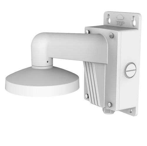 Wandhalterung - Anschlussbox - Geeignet für den Außenbereich - Kompatibel mit Hiwatch Hikvision - Kabelstift - Weiße Farbe