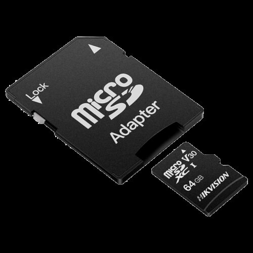 Speicherkarte mit Hikvision-Adapter - Kapazität 64 GB - Klasse 10 | Schreibgeschwindigkeit 20 MB/s - Bis zu 300 Schreibzyklen -