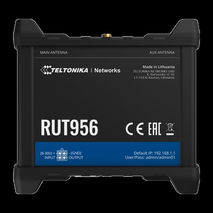 Teltonika Router 4G Industriell - 4 Ethernet-Anschlüsse RJ45 Fast Ethernet - Dual SIM 4G (LTE) Kategorie 4 bis zu 150Mbps - 3x E