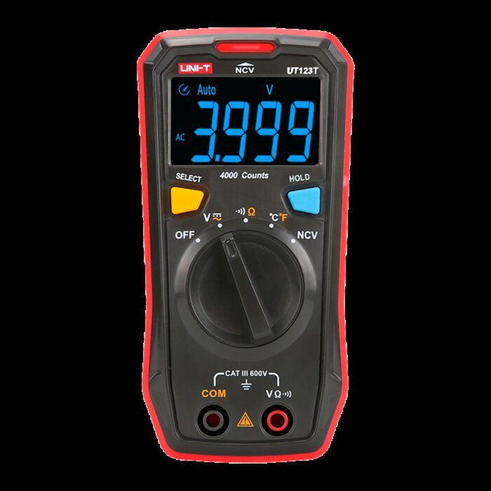 Taschen-Digitalmultimeter - DC und AC Spannungsmessung bis zu 600V - Temperaturmessung - Messung des Widerstands - NVC-Funktion