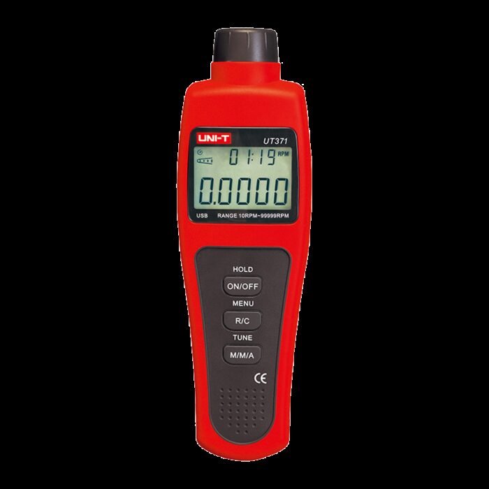 Handlicher digitaler Tachometer - Bis zu 99999 U/min - Hintergrundbeleuchtete LCD-Display der 100000 Zählungen - Höchst-