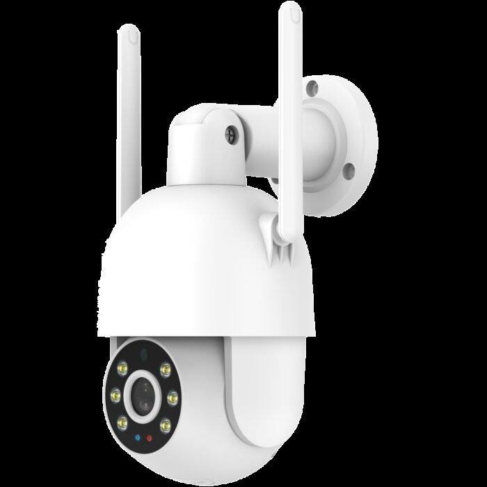 VicoHome Außenbereich PT 2Mpx Wifi - Fernbewegung / Autotracking - H.264 / Objektiv 3.6mm 88° - IR 10 m / Weiße LED / Polizei-Bl