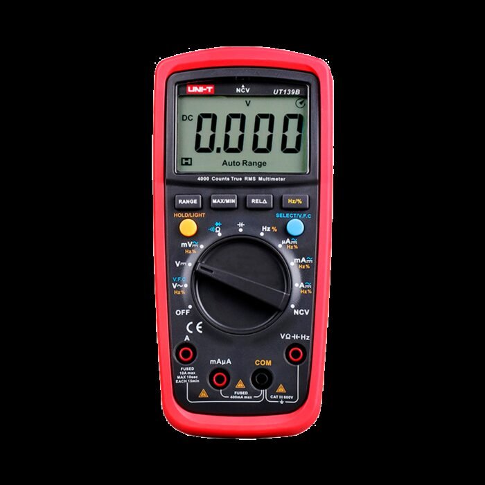 Digitales Multimeter mit True RMS-Funktion - DC und AC Spannungsmessung bis zu 600V - DC- und AC-Strommessung bis zu 10A - Wider